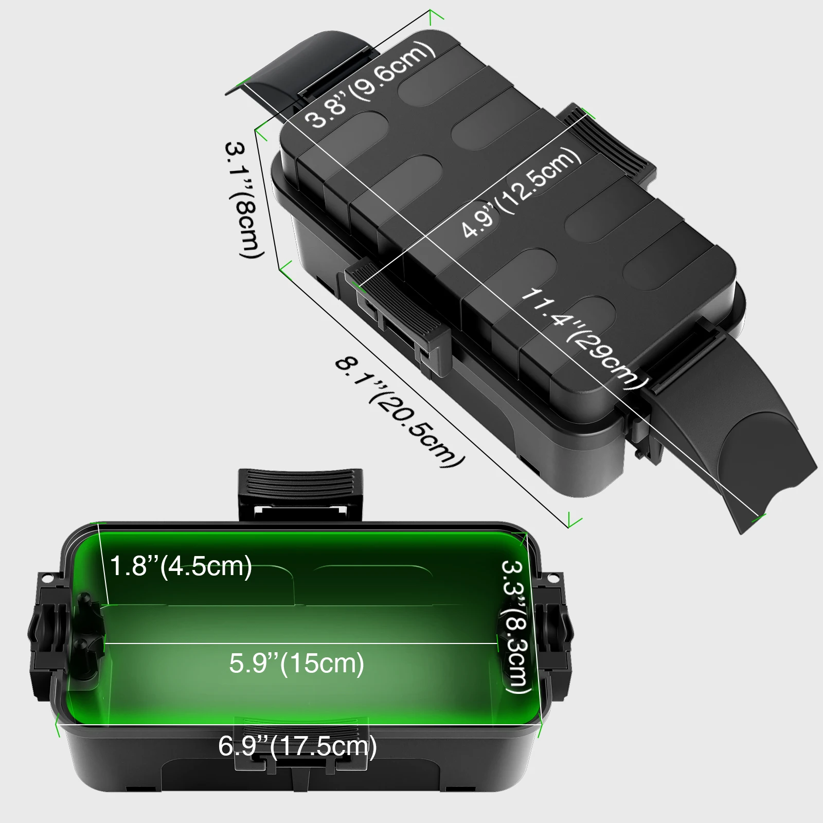 Flemoon 2 قطعة درع قابل للفصل يغطي صناديق كهربائية خارجية صغيرة مقاومة للماء لشريط الطاقة/التوصيل صندوق اتصال مانع لتسرب الماء