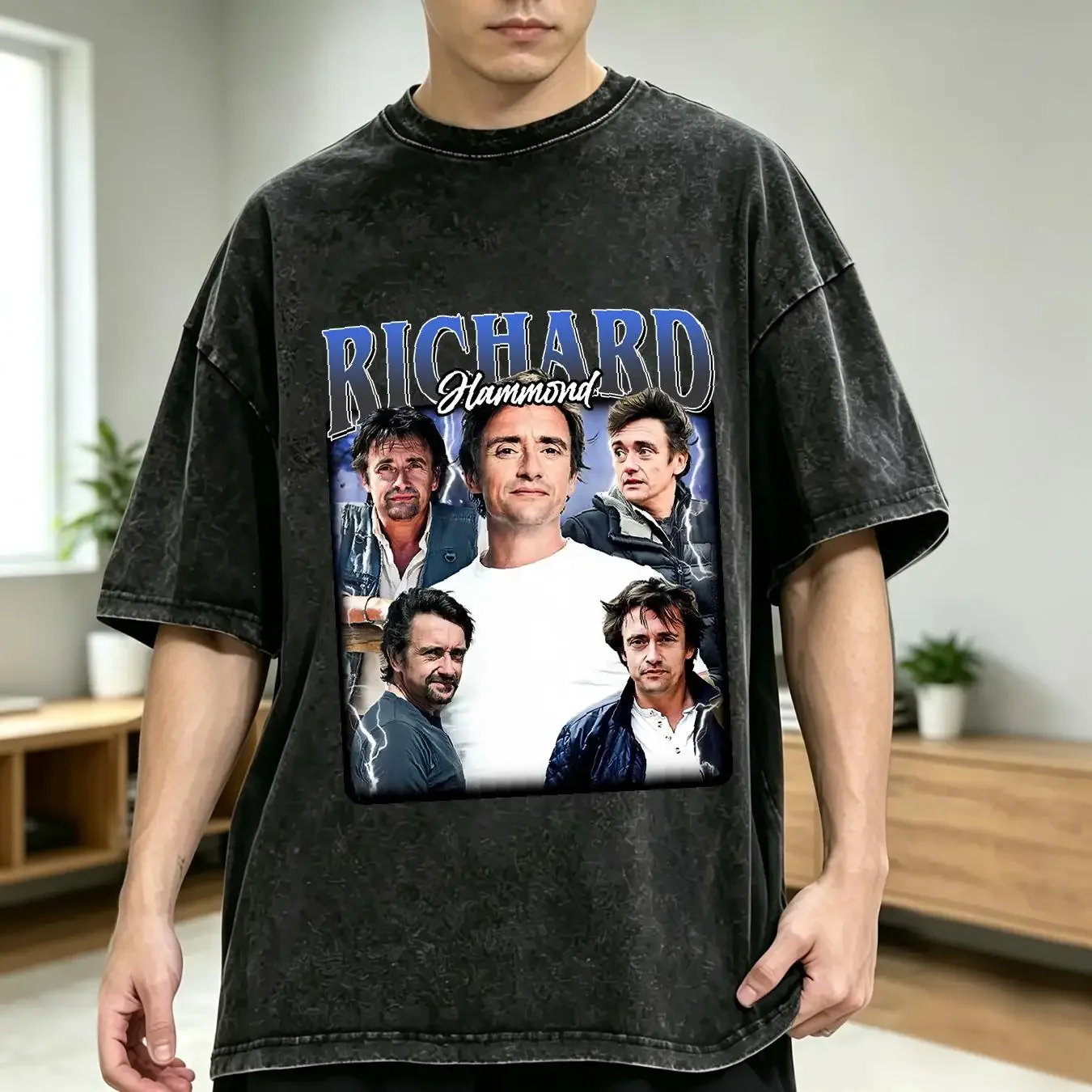 washed T Shirt Richard Hammond Softstyle Vintage For Woman and Man long or short sleeves vintage Washed fashion Stylish graphic