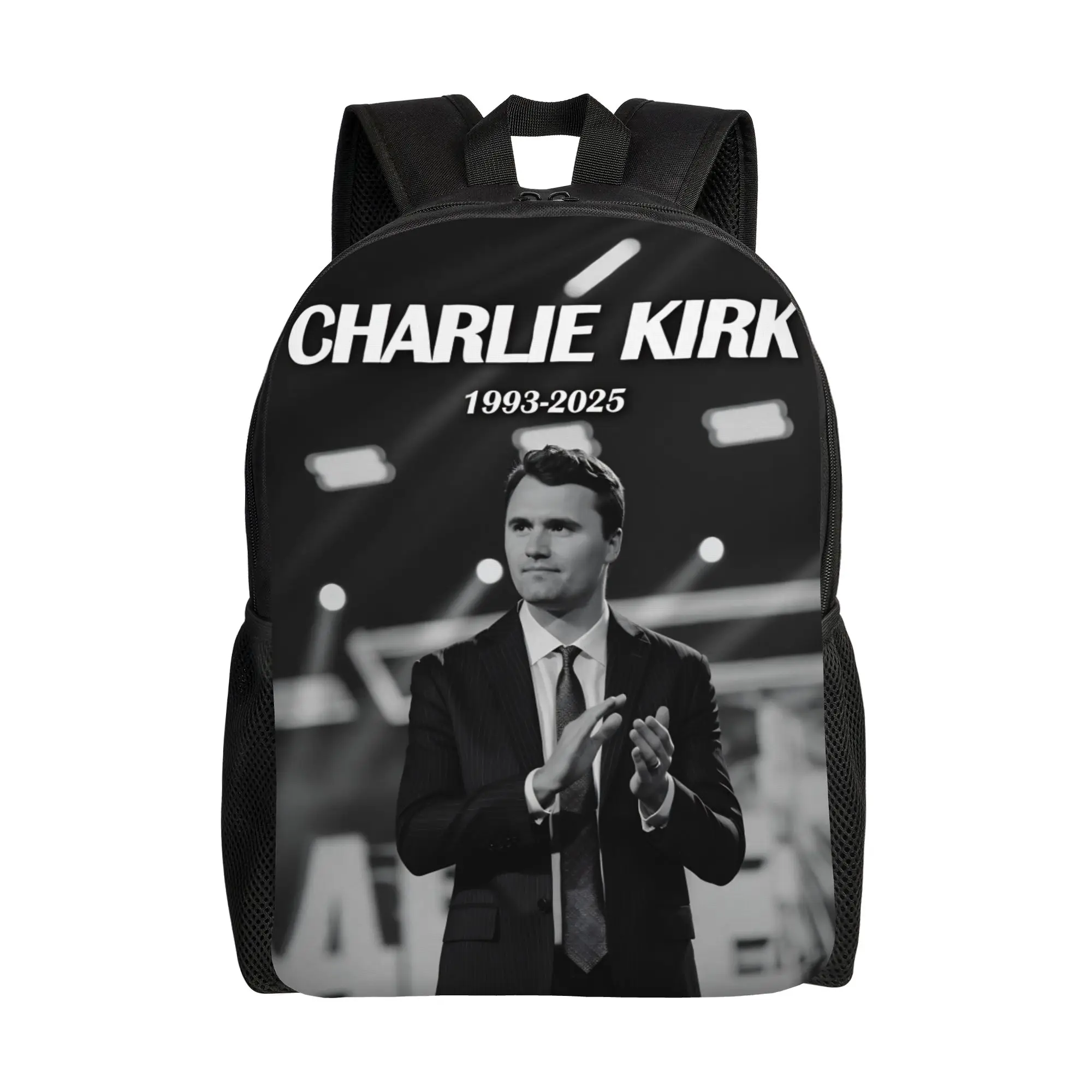 Rest in Peace Charlie Kirk Legends Backpack Men Breathable Backpacks Polyester High School Bags Cycling High Quality Rucksack