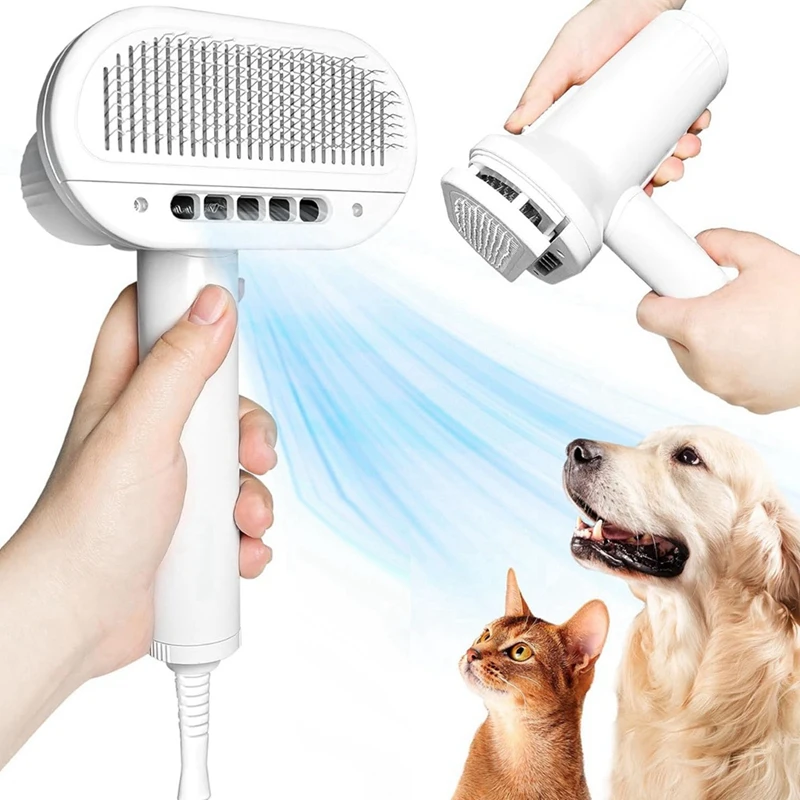 

Multi-Mode Low Noise Pet Dryer And Brush - Essential Grooming Tool For Small And Medium Dogs/Cats