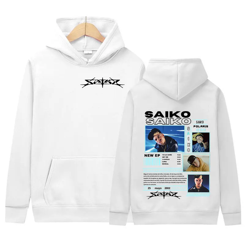 Rapper SAIKO POL ARIS Tour 2024 Hoodie Men's Hip Hop Loose Pullover Sweatshirt Unisex Retro Fashion Oversized Hoodies Streetwear