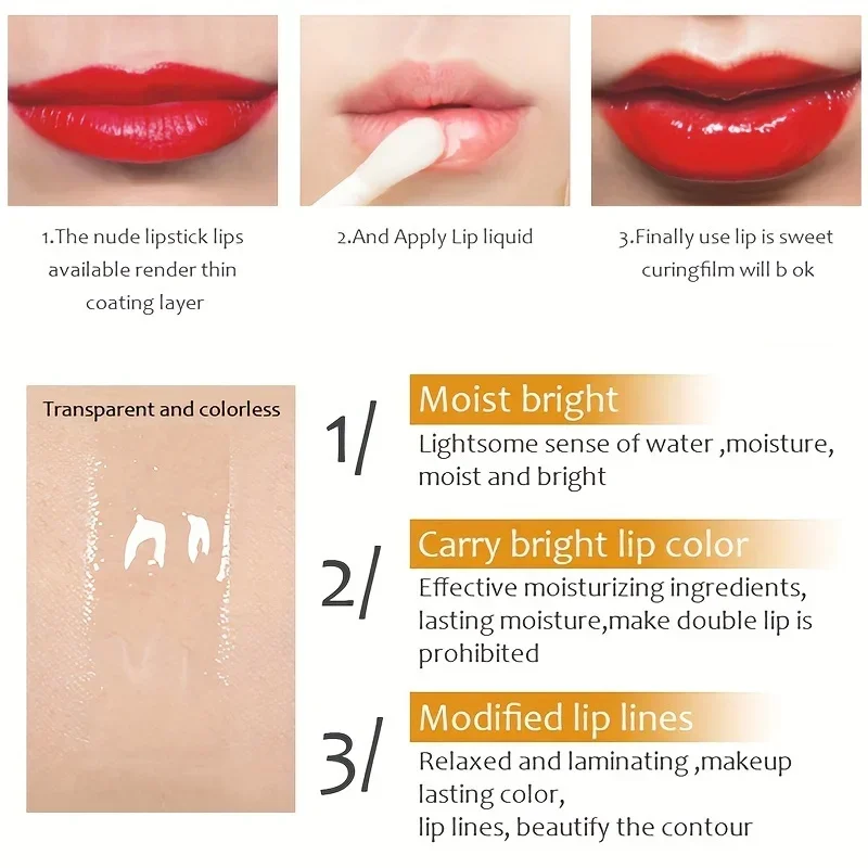 1/2PCS Transparent Lip Gloss Plumping Lip Oil - Moisturizing Repairing Fine Line Reducer Brighten Enhance Lip Serum for Lip Care image 6