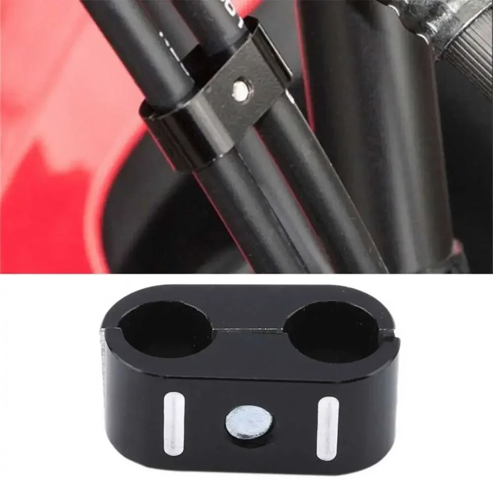 Clutch Brake Motorcycle Cable Guide Hydraulic Black Aluminum Brake Line Holder Hose Wire Clip 2.5*1.2cm