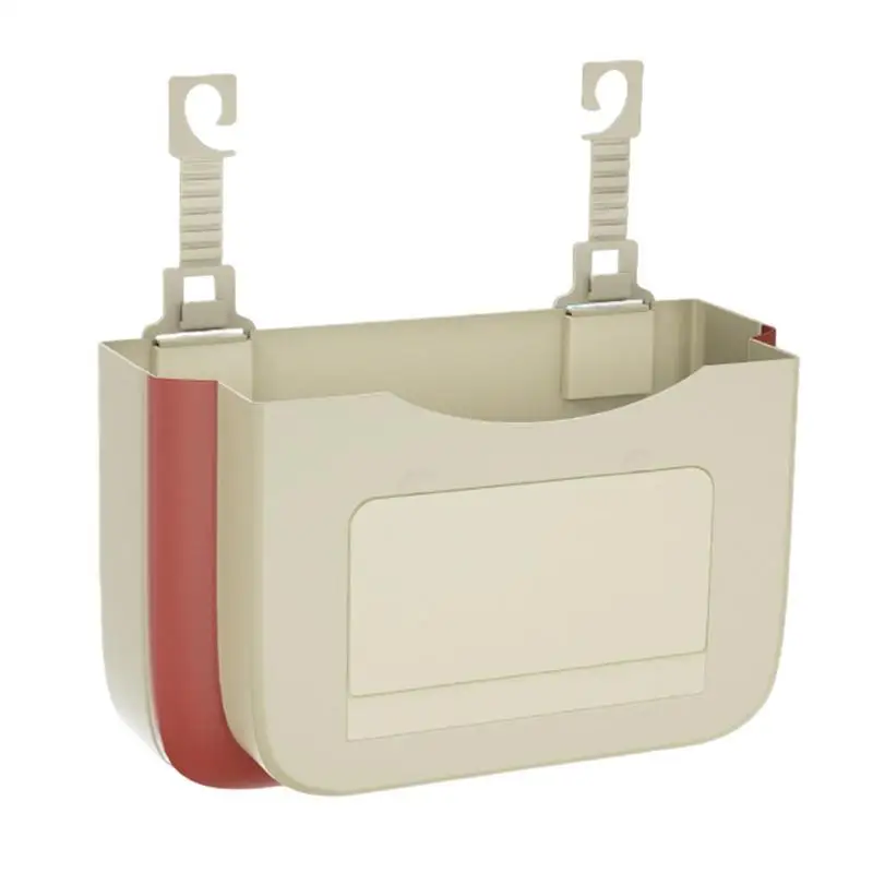 Car Seat Back Storage Box ABS Waterproof Rear Mounted Trash Can Car Seat Back Organizer Box Multi Function Storage Bags