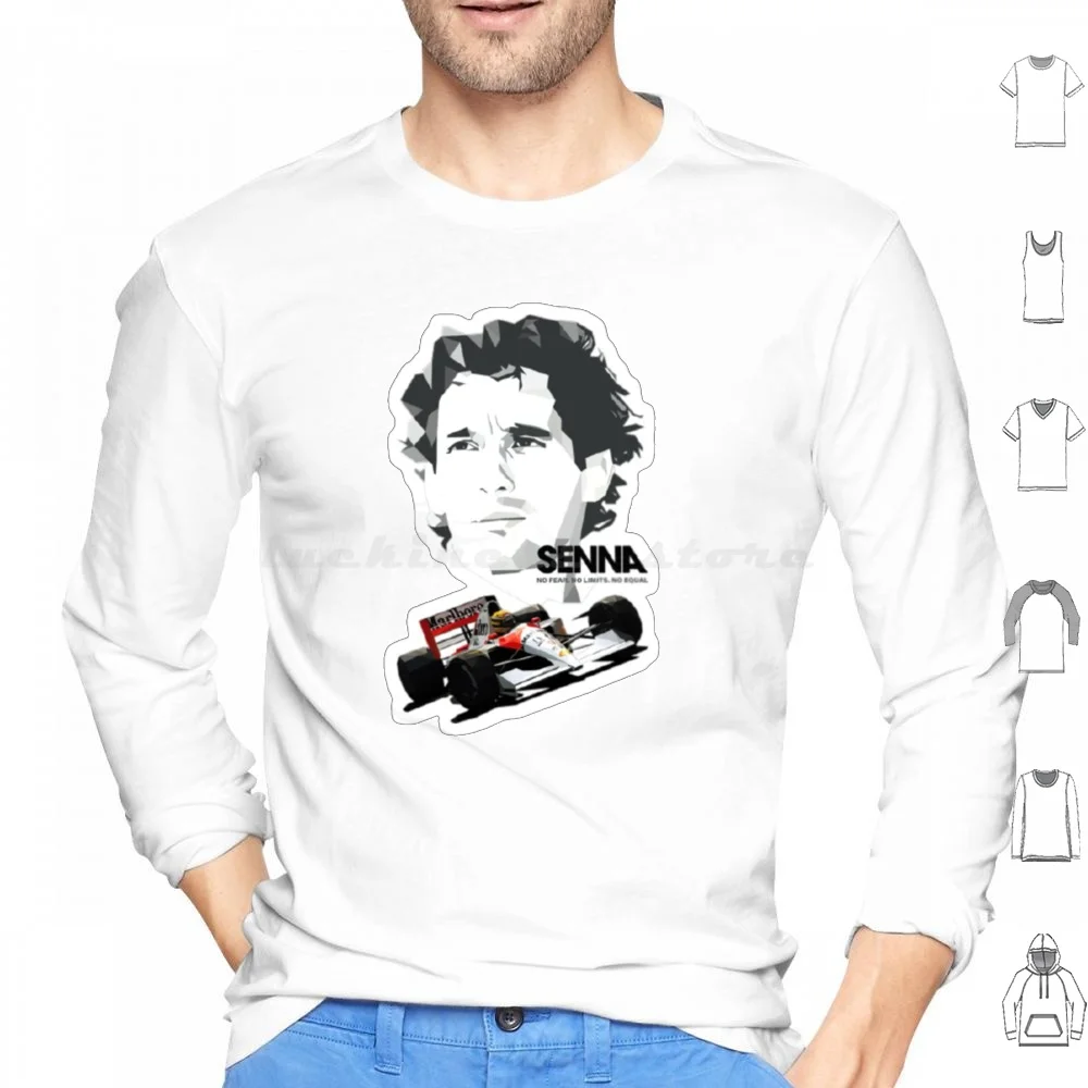 Ayrton Senna Sempre : And Apparel-Hoodie Cotton Long Sleeve Senna Senna Senna Sempre Ayrton Senna Ayrton Ayrton Senna