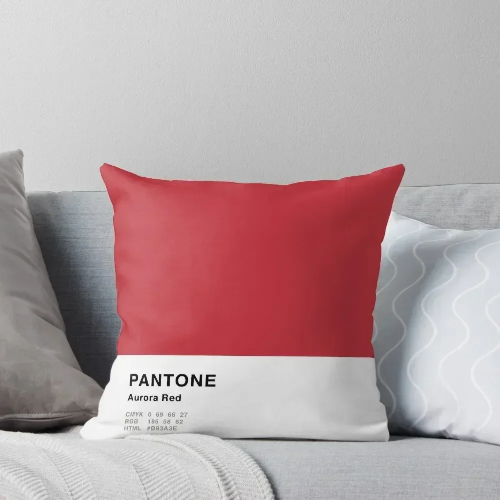 Aurora Red Pantone Simple Design Throw Pillow Christmas Pillows Sofa Cushions Cover home decor items pillow