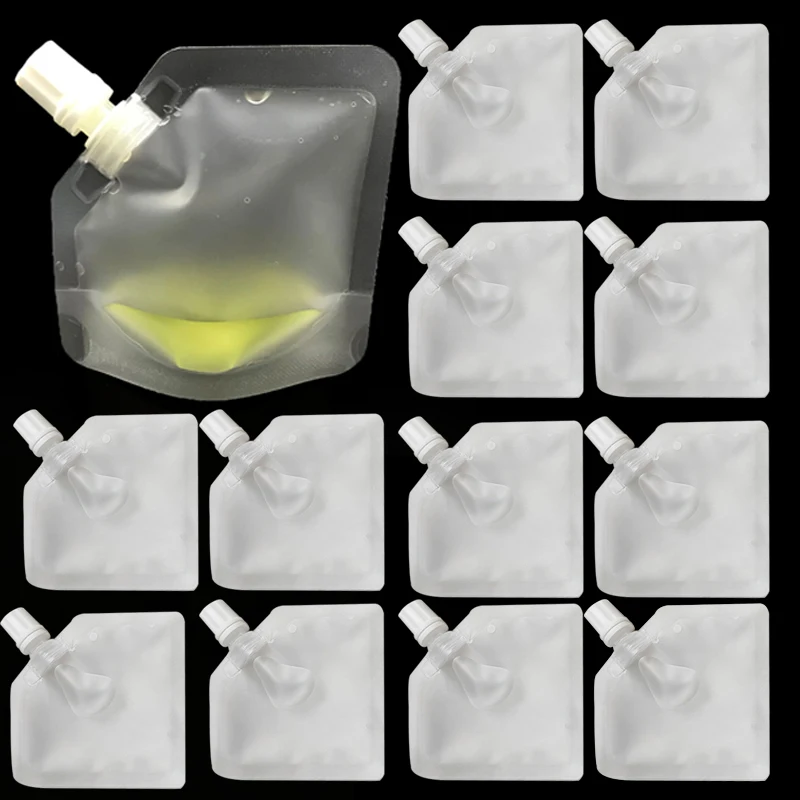 Sacs en plastique scellés pour le stockage de jus, sachets à bec d'aspiration, poudre de clics de boisson, sac d'aspiration liquide, 20ml, 30ml, 12 pièces, 24 pièces