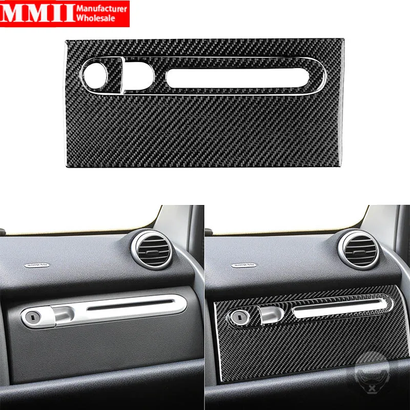 For Benz Smart Fortwo 451 Coupe Cabrio Pure Pulse Passion 2011 2012 2013 2014 2015 Carbon Fiber Storage Box Handle Accessories