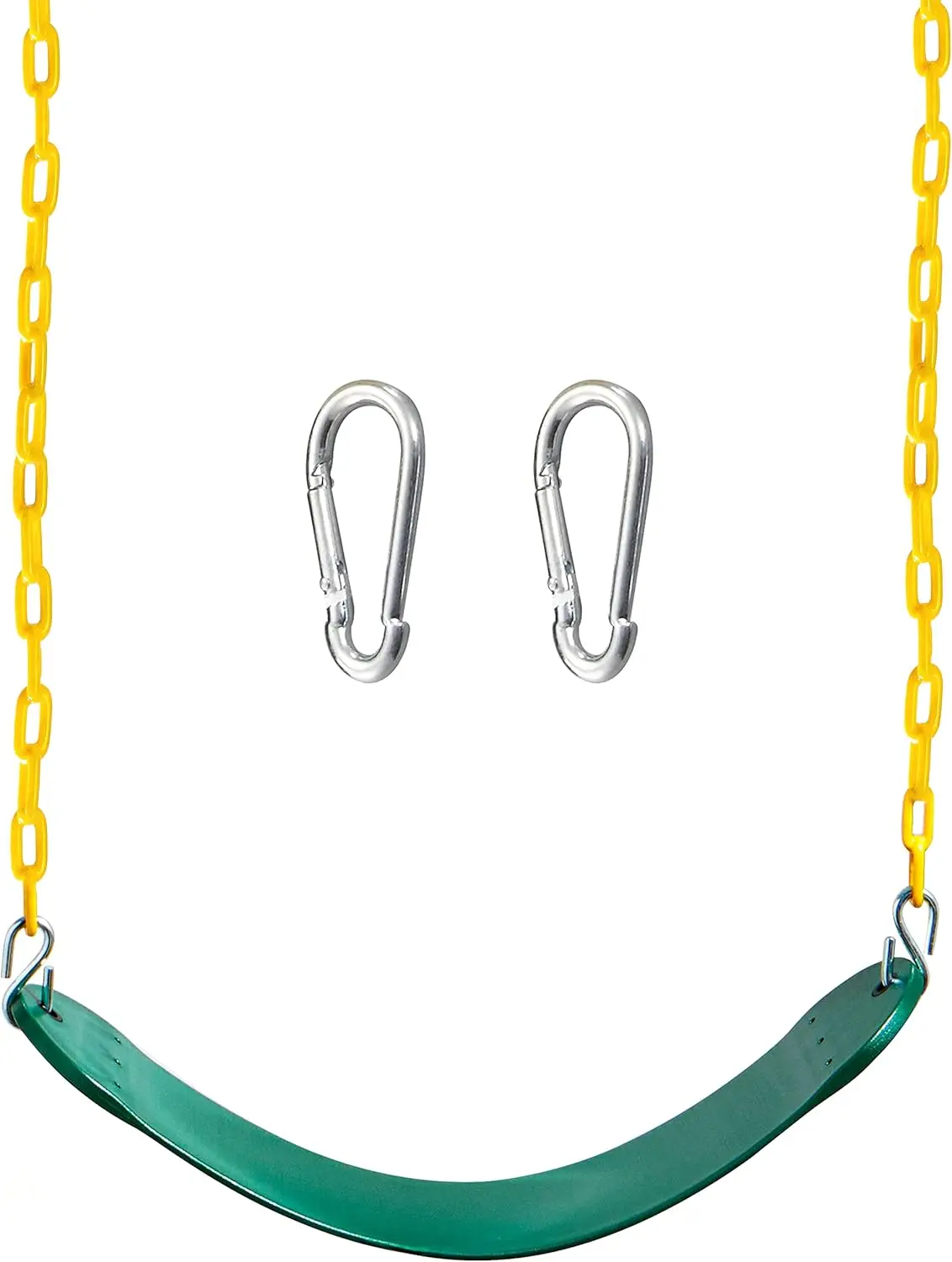 JOYFY Heavy Duty Swing Seat with 66” Chain Swing Set Accessories Replacement with Snap Hooks for Kids Outdoor Play Playground