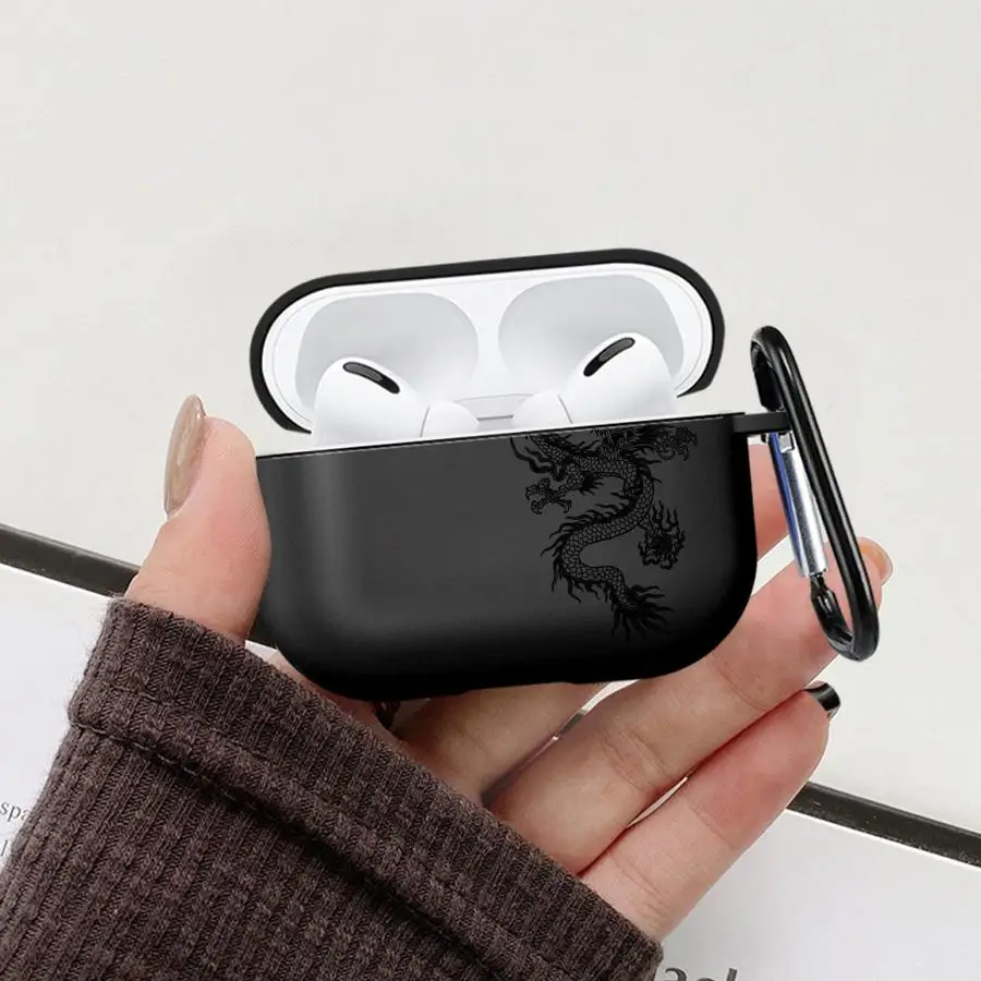 Cool Dragon Pattern Earphone Cases Cover Case For Airpods 4 2 3 Pro 1 Pro3 Pro2