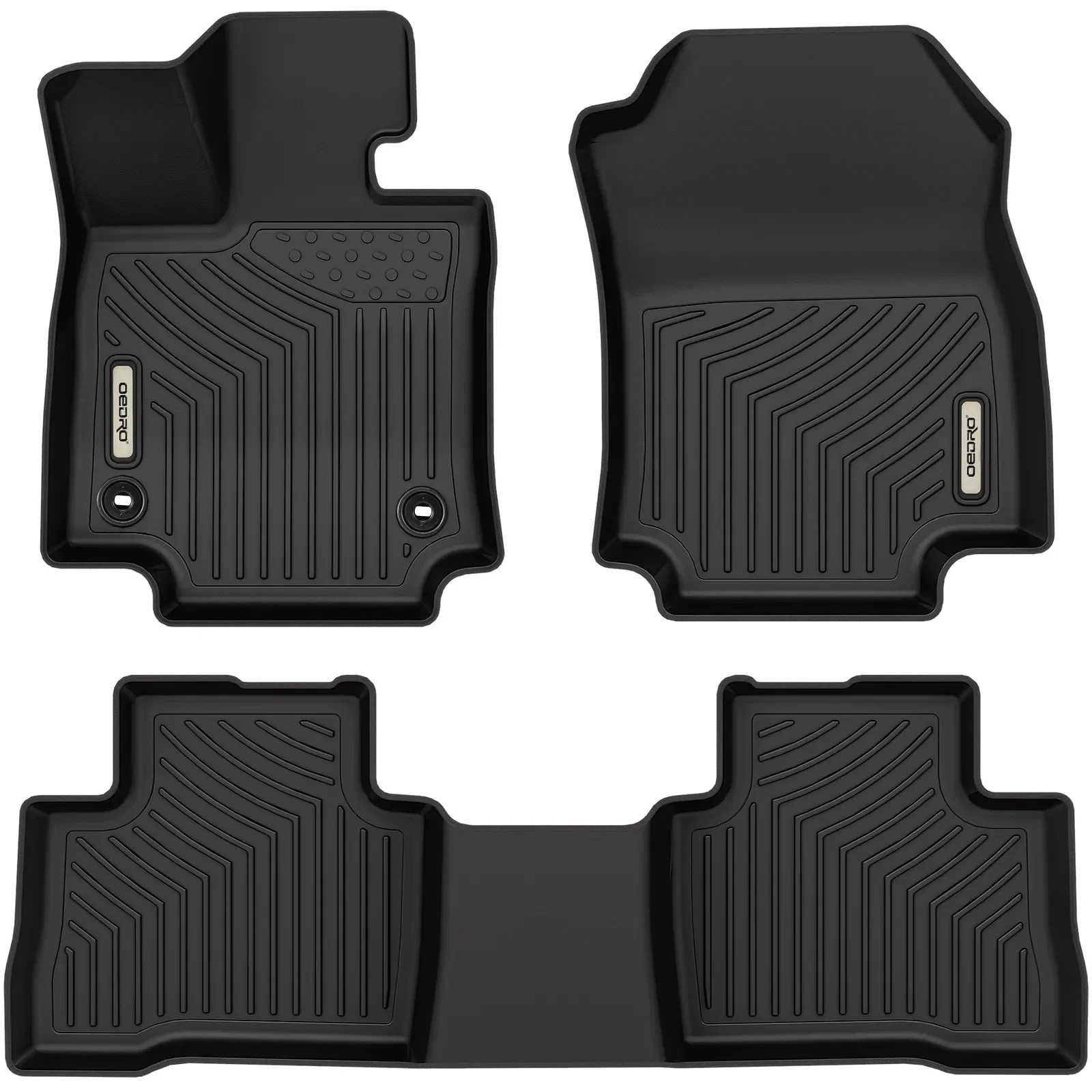 OEDRO Custom 2 Row Floor Mats Liner Set for 2021 2022 2023 Toyota Venza 3D TPE