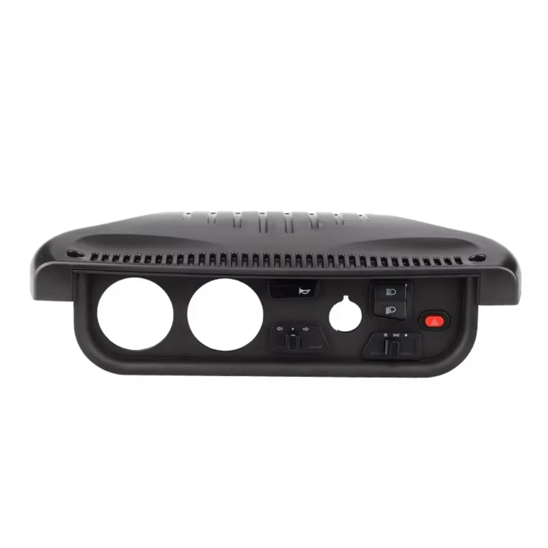 37JE 50cc to 250cc Instrument Panel Housing, Black Plastic Front Panel Cover with Round Openings for Go Kart Trim Repair Work