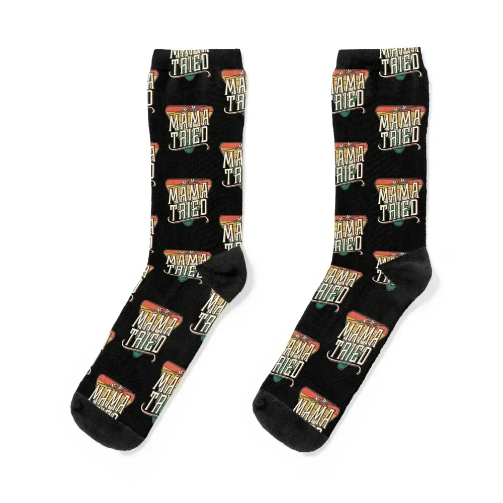 Mama Tried Vintage Country Music Outlaw Socks winter floral designer Socks Male Women's