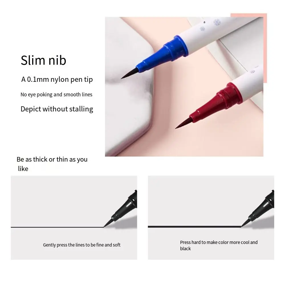 Rosto desenho coreano colorido fosco delineador natural colorido caneta delineador líquido caneta delineador lápis ferramenta de maquiagem dos olhos