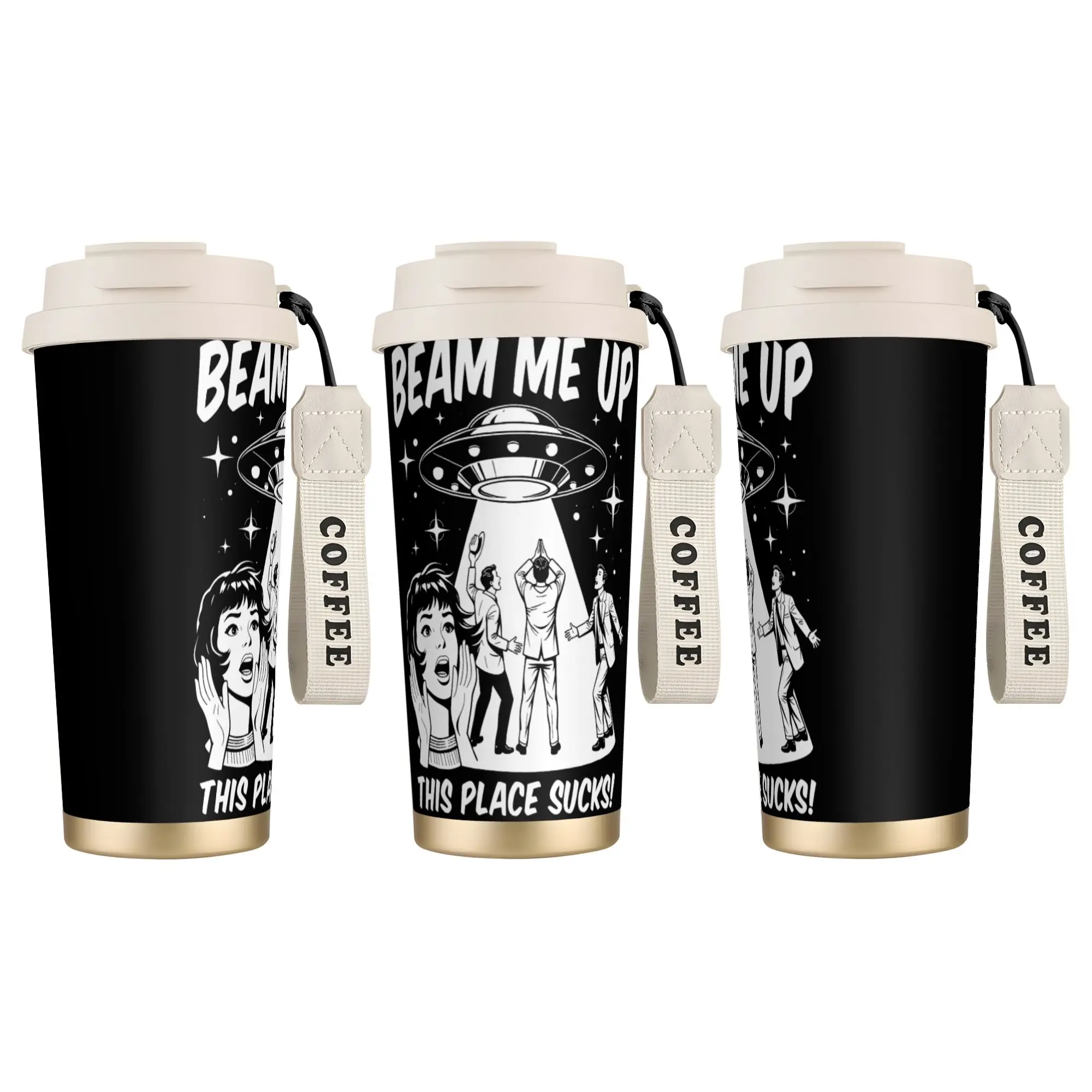 

Beam Me Up This Place Sucks 316 Stainless Steel Tumbler Travel Mugs Cup 20oz Coffee Mug Portable Cold and Hot Water Bottle