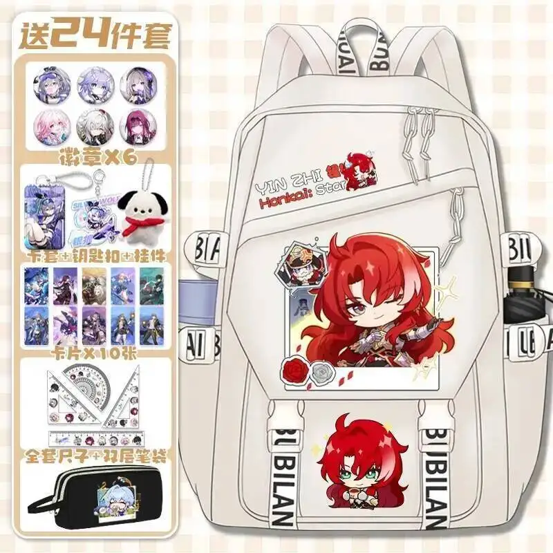 

Аниме-игра Honkai: Star Rail Cos Jingliu Misha Robin Acheron Sparkle Fu Xuan и т. д. Унисекс 2024, пригородный рюкзак на молнии, подарок