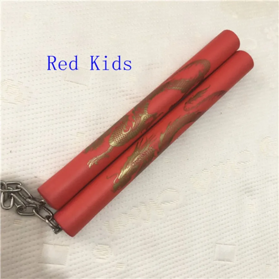 حار فنون الدفاع عن النفس Nunchaku رغوة التنين نمط الأسود فنون الدفاع عن النفس Nunchucks الفولاذ المقاوم للصدأ العصي الكونغ fuTrainer للمبتدئين #4