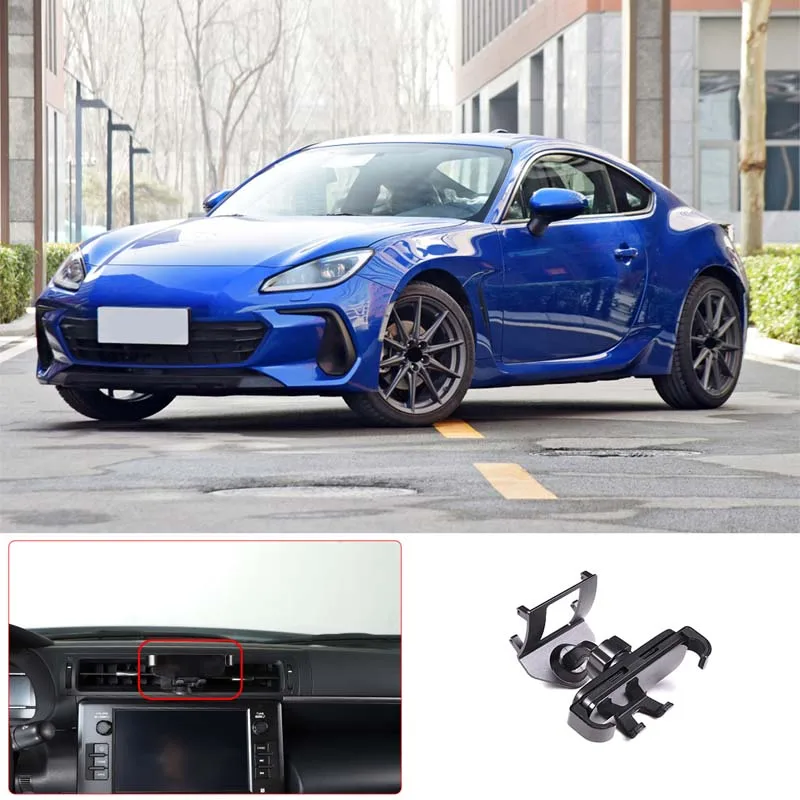 

For 2022 Toyota 86/Subaru BRZ Aluminum Alloy Black Car Styling Air Vent Phone Holder Car Phone Holder Car Interior Accessories