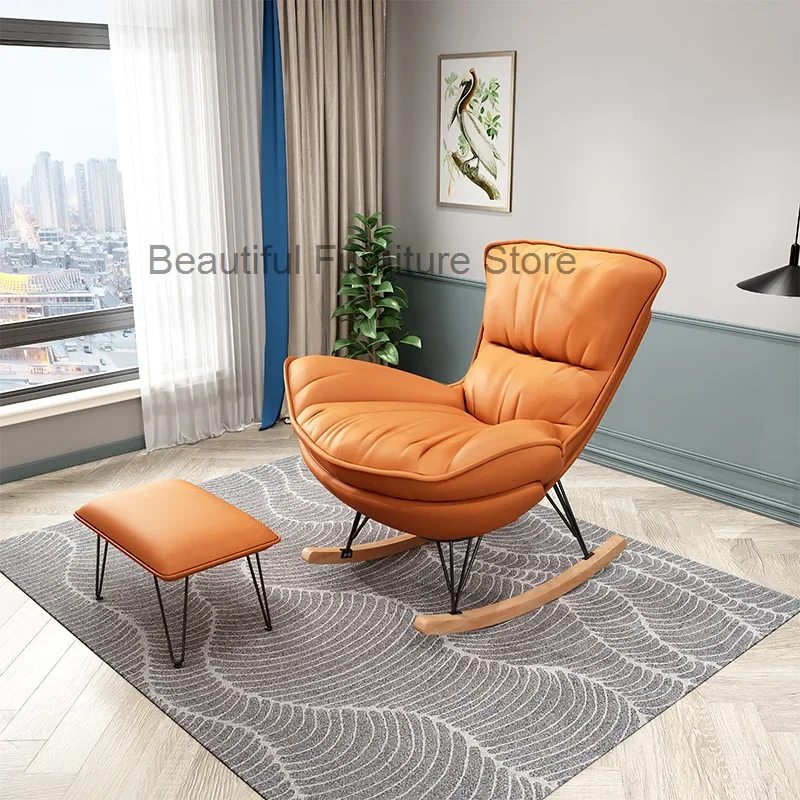 

Home Lazy Living Room Chair Style Recliner Lazy Leisure Rocking Dining Chair Luxury Balcony Single Cadeira Gamer Furniture