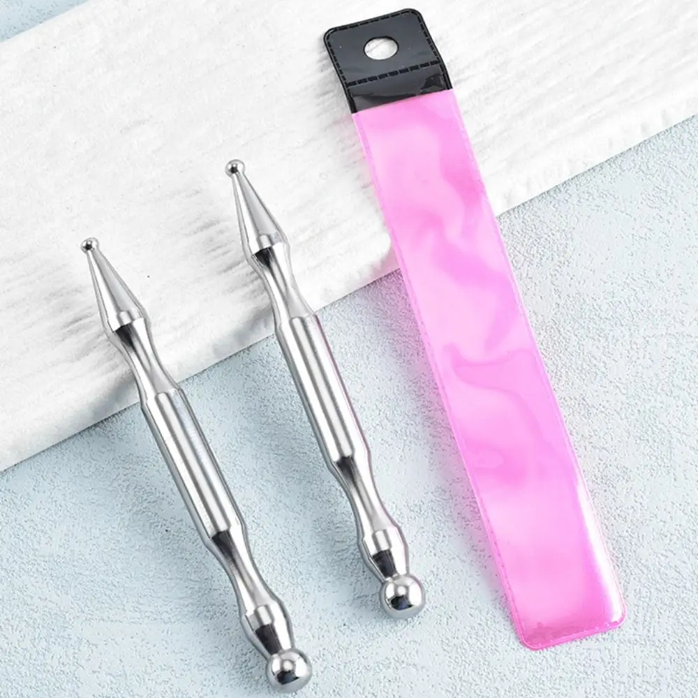 

Ручка для акупунктуры из нержавеющей стали, инструмент для самостоятельного ухода, продукт для здоровья, массажер с двойной головкой, массажер для глубоких тканей, дизайн с двойной головкой, точечный массаж