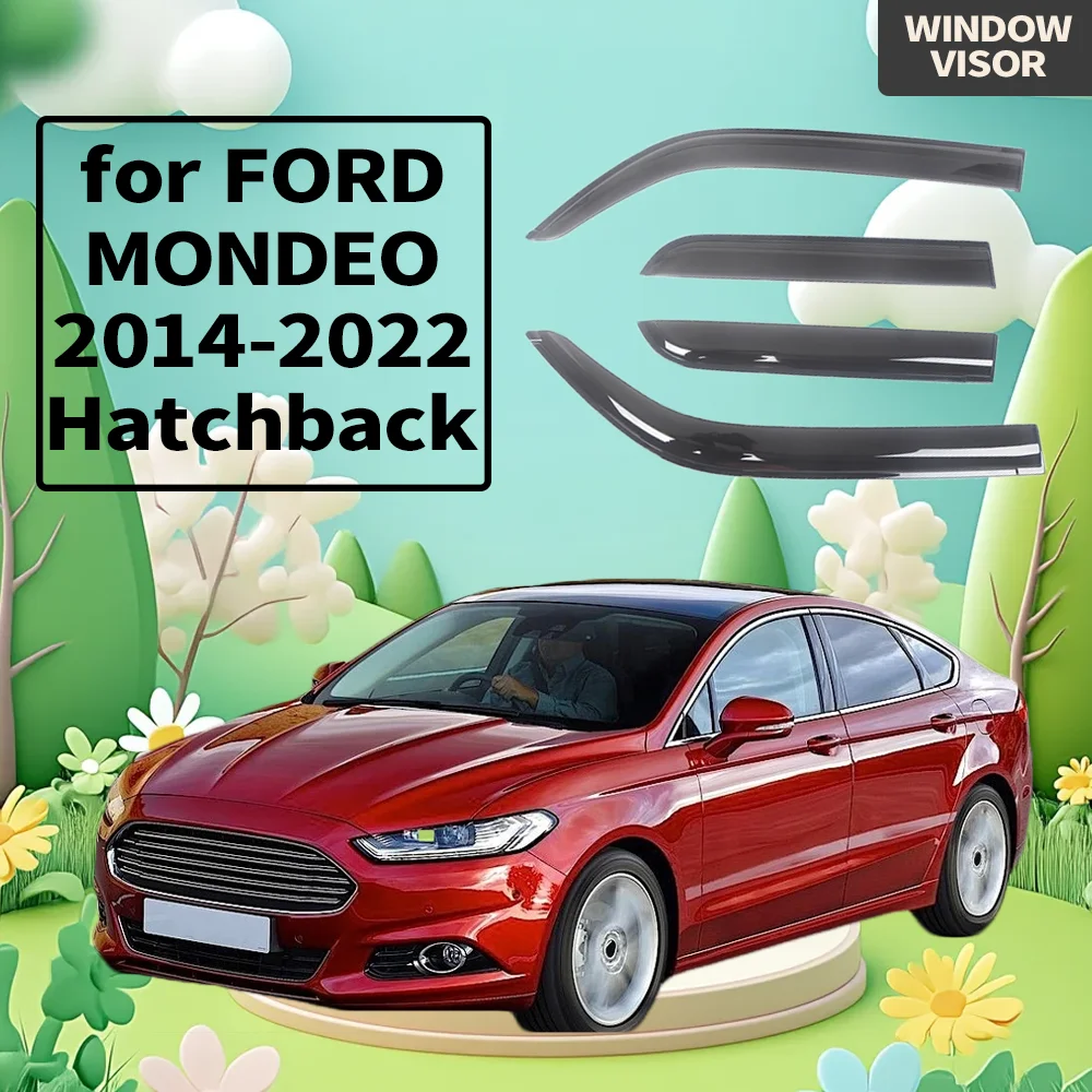 

Оконный козырек для FORD MONDEO 2014-2022, хэтчбек, ветровые дефлекторы, защита от дождя, дверной козырек, вентиляционные шторы, внешний козырек