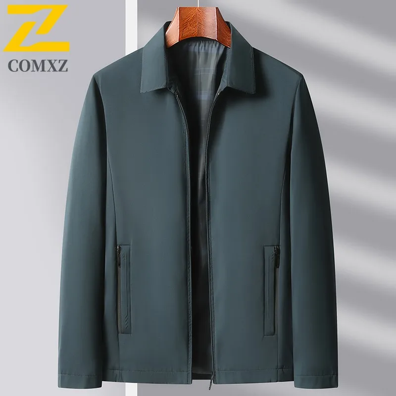 سترة رجالية كاجوال مريحة للأعمال من COMXZ معطف خفيف للدراجات النارية ملابس يومية خفيفة مقاومة للاهتراء ملابس رجالية شتوية جديدة #3