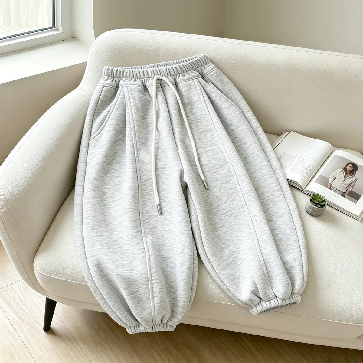 1-10 Years Korea Kids Girls Boy Sweatpants Children Spring Autumn Long Pants Sport Solid Color Trousers 2026 New