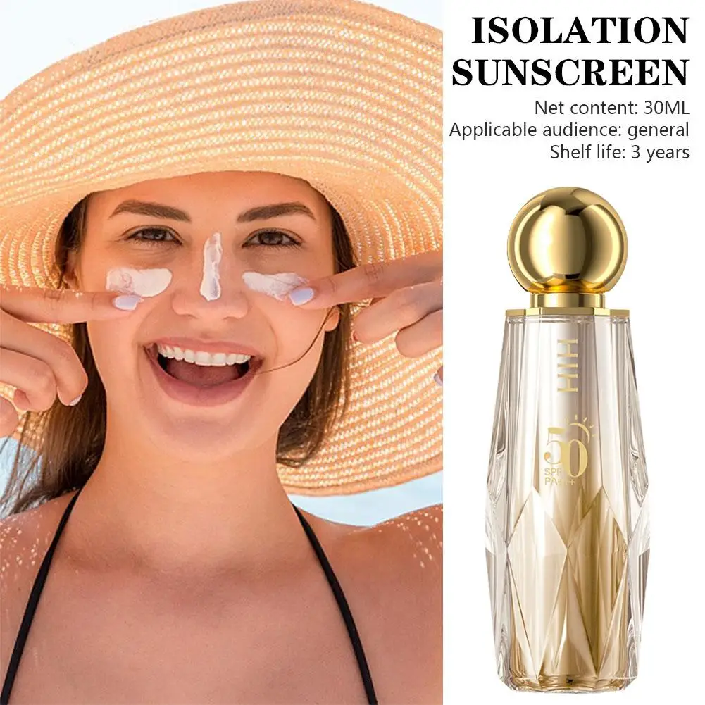 Crème Solaire d'Isolation éventuelles F50, Protection UV Longue Durée, Blanchissante, Hydratante, 30ml, O5F6