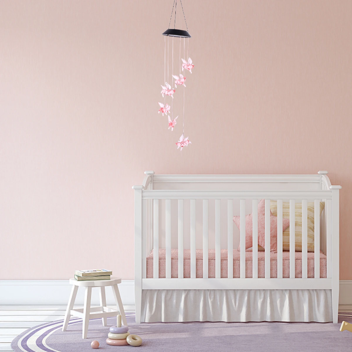 

Solar Powered Home Bell Lamp Decor LED Wind Bell Light Outdoor Led Light Indoor Use PC