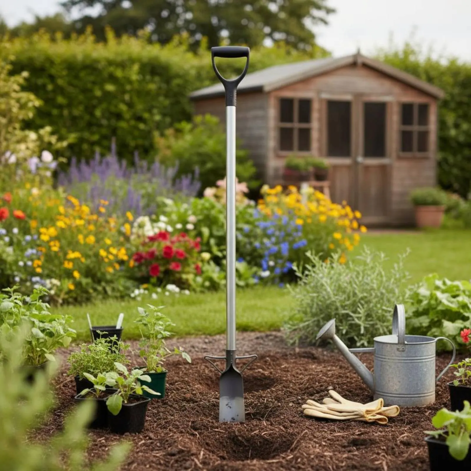 

All Steel Shovel Reinforced Footplate Foot Step Shovel Long Handle Spade Extra Leverage Garden Tool for Farming