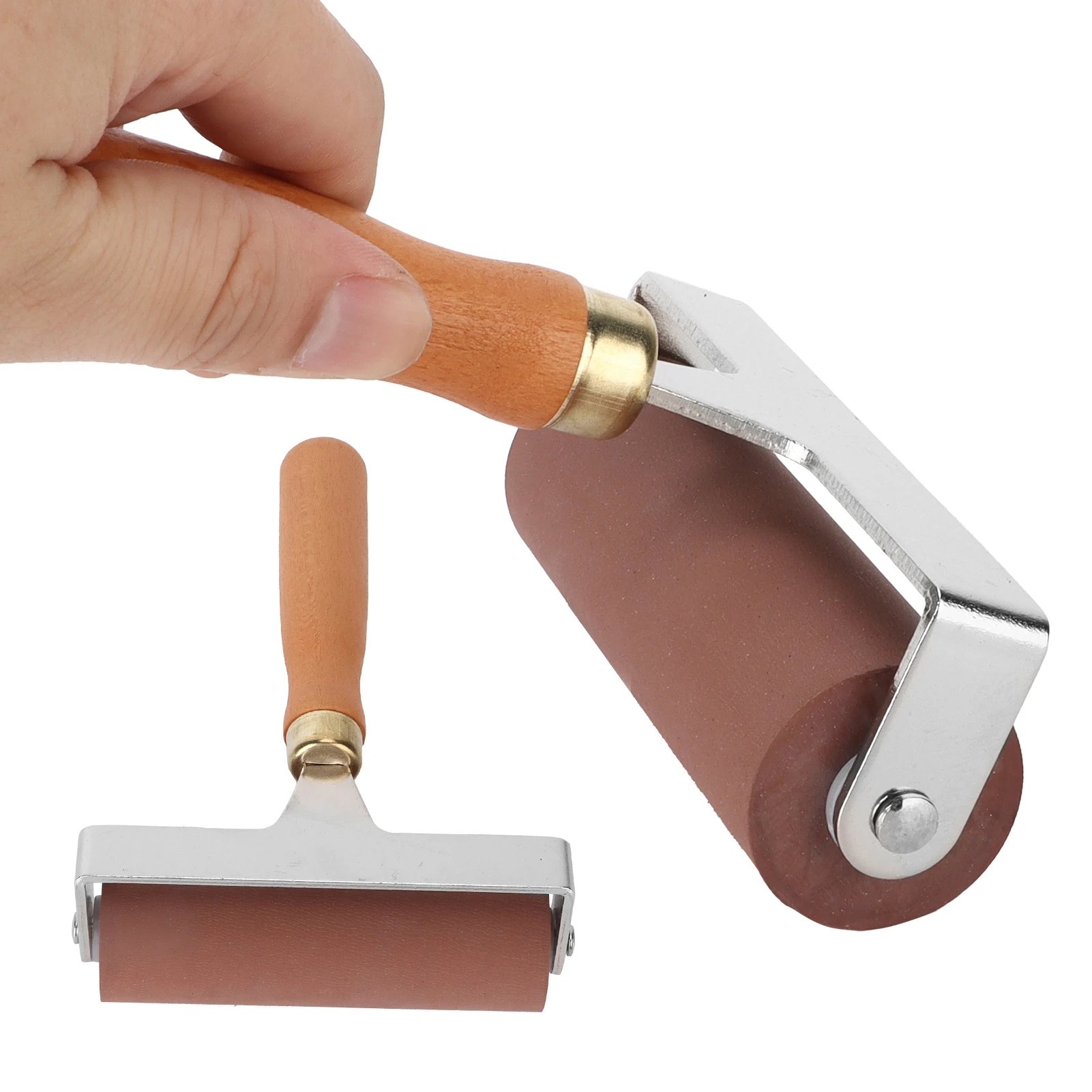 Brayer Weiche, Flexible, Robuste Elastische Gummiwalze für Druckgrafik, Scrapbooking, Bastelarbeiten, Gummi-Farbroller – Detail 5