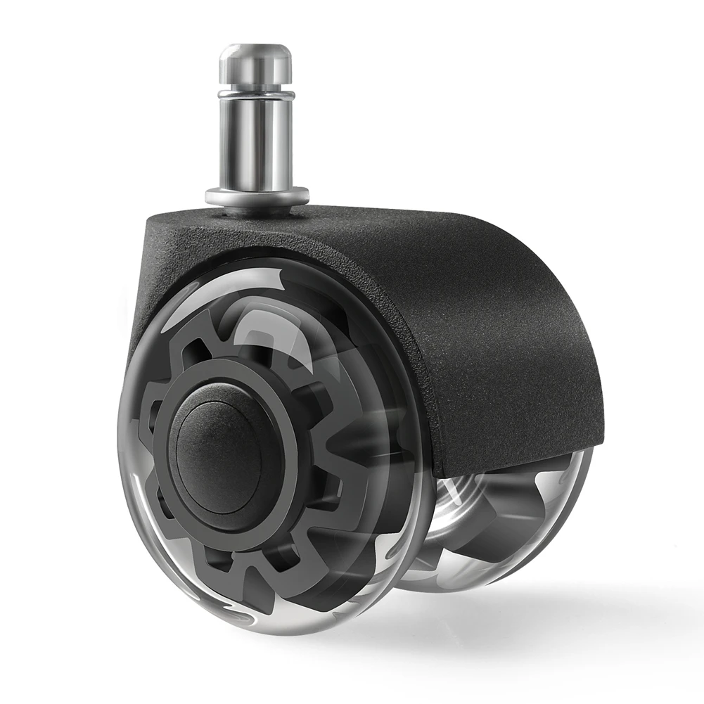 Y42A-Quick& Quiet Rolling Office Chair Wheels 5 Pieces 2 Inch Heavy Duty Caster Replacements