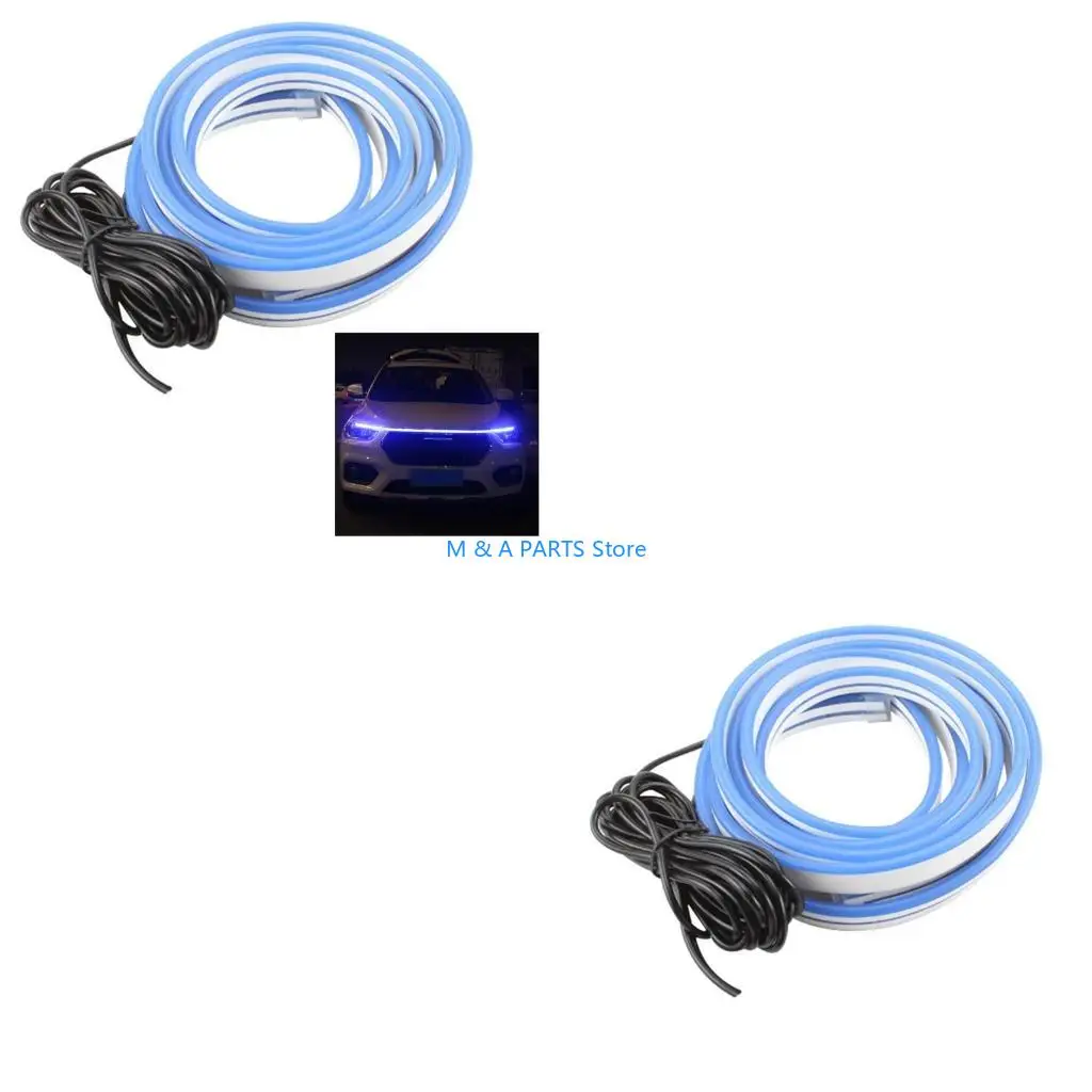 U1JF Universal Car Daytime Running Light Light 180cm Through-type LED Light Strip Decor for Most for Cars