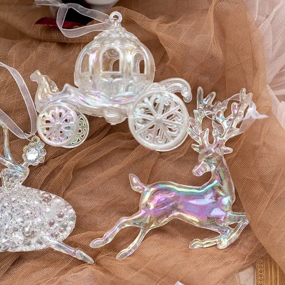 Acrílico natal pingentes de cristal floco de neve pingente de parede enfeites de árvore de natal interior ao ar livre diy cristal pendurado natal