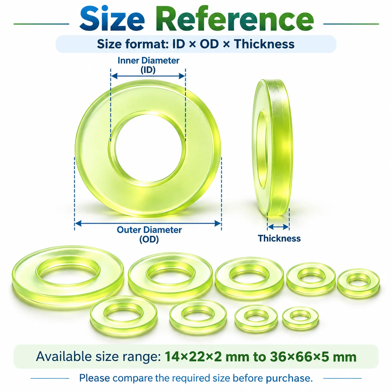 10pcs Polyurethane Gasket/Cow Tendon Flat Gasket/PU Cushion Pad/Wear-Resistant And Impact Resistant Sealing Gasket