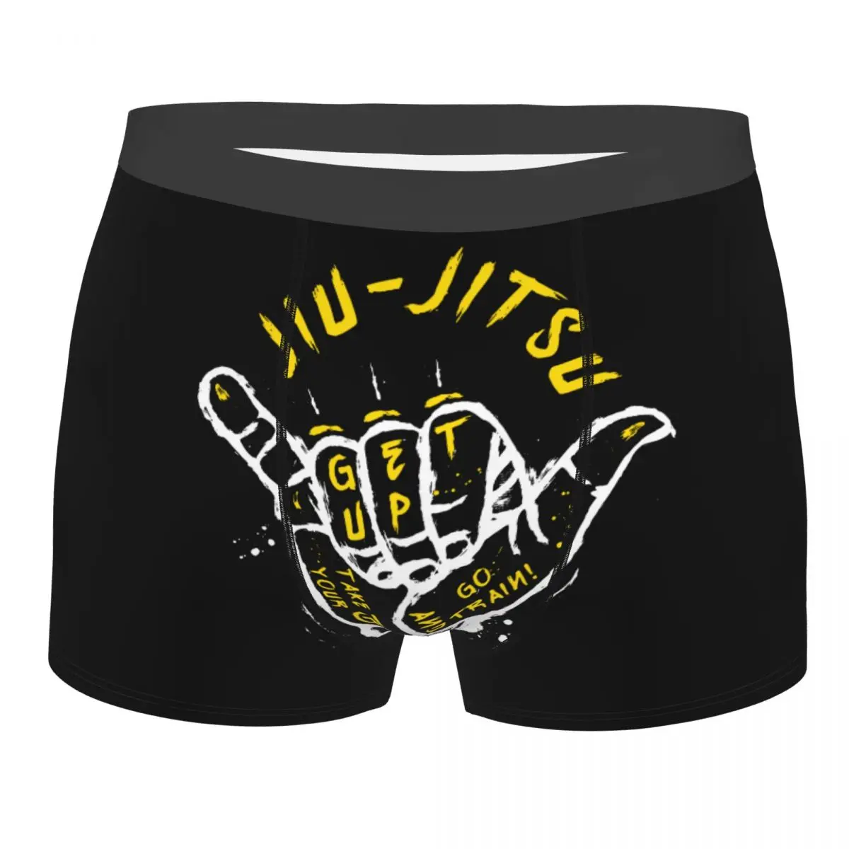 Men Gesture Jiu-Jitsu Go Train 2 Brazilian Jiu Jitsu BJJ Funny Underwear Hot Boxer Shorts Panties Homme Breathable Underpants