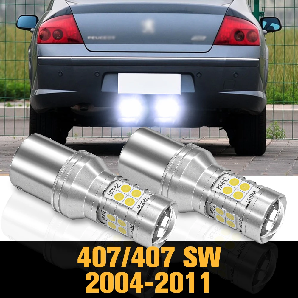 

2pcs Canbus LED Reverse Light Backup Lamp Accessories For Peugeot 407 SW 2004-2011 2005 2006 2007 2008 2009 2010