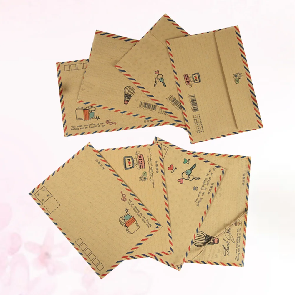 

8 Pcs Envelope Card Greeting Cards Beautiful Practical Retro Paper Mailable Postcard