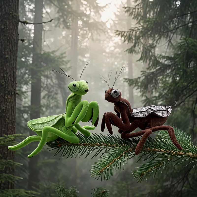 Simulated Mantis Plush Toys 29/43cm Simulated Insects Stuffed Doll Adorably Home Decoration Toys Funny Prank Toy Creative Gifts