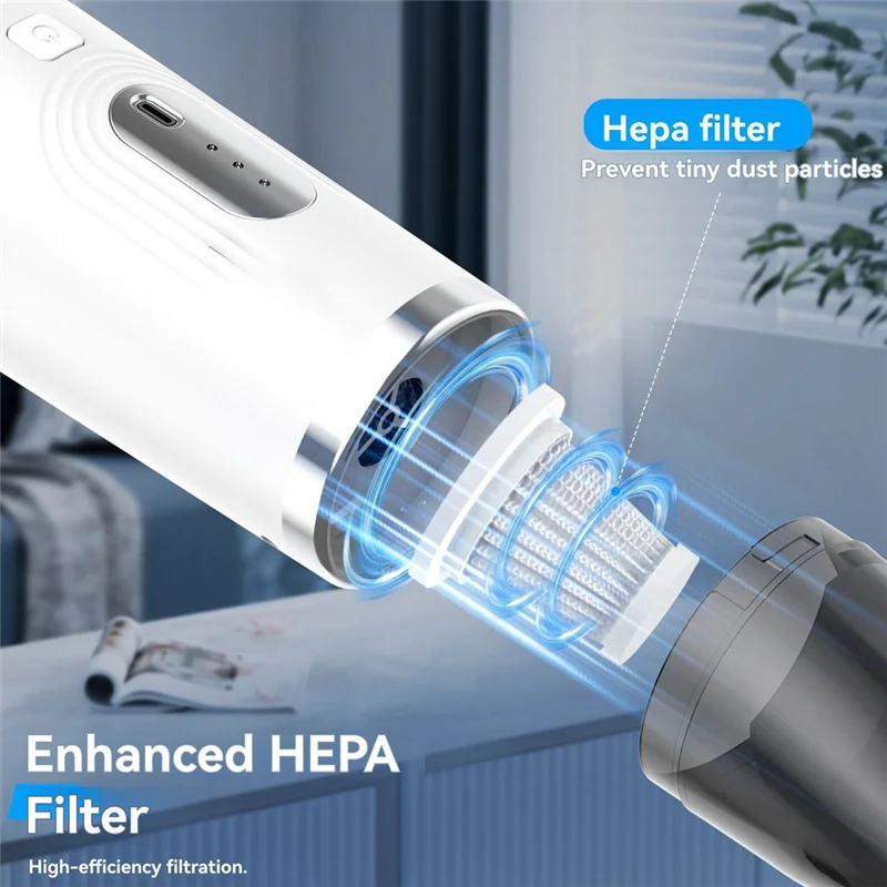 ASWUT-High-Power Wireless Handheld Car Vacuum Cleaner,Large Suction Household Blowing And Suction Desktop Dust Collector