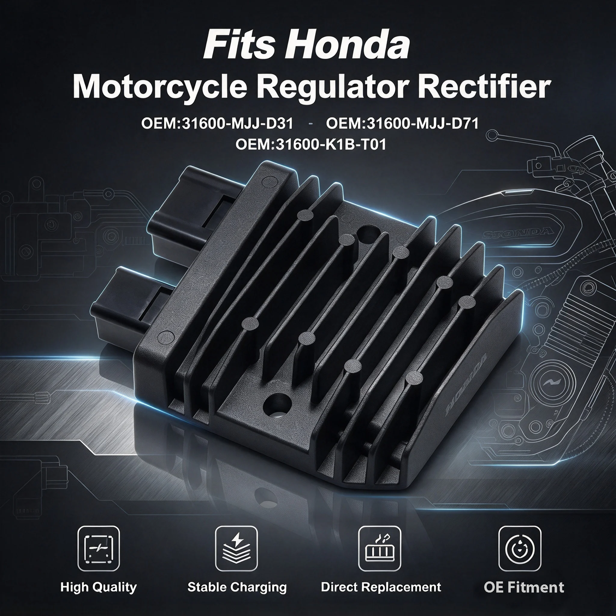 Motorcycle Voltage Regulator Rectifier For Honda NC750 NC750X NC750S NC750P NC750D NSS250 NSS250A NSS250Z NSS300 NSS300A Forza
