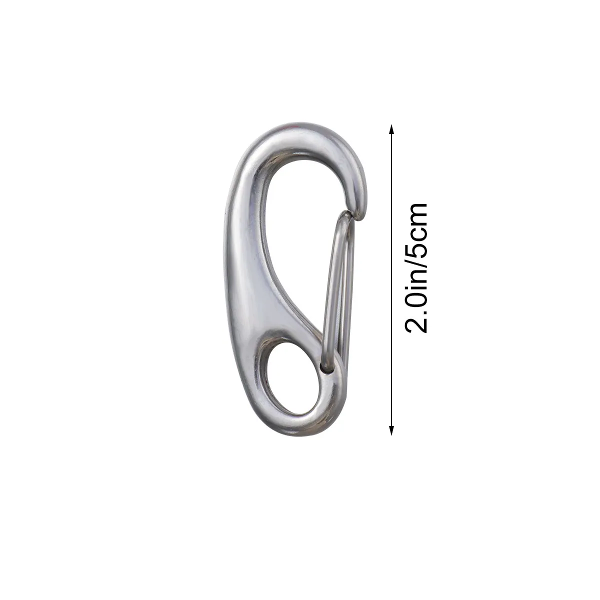 2Pcs Stainless Steel Pet Id Tag Clips Reliable Quick Lock for Dogs Cats Collar Holder Pet Id Tag Clip