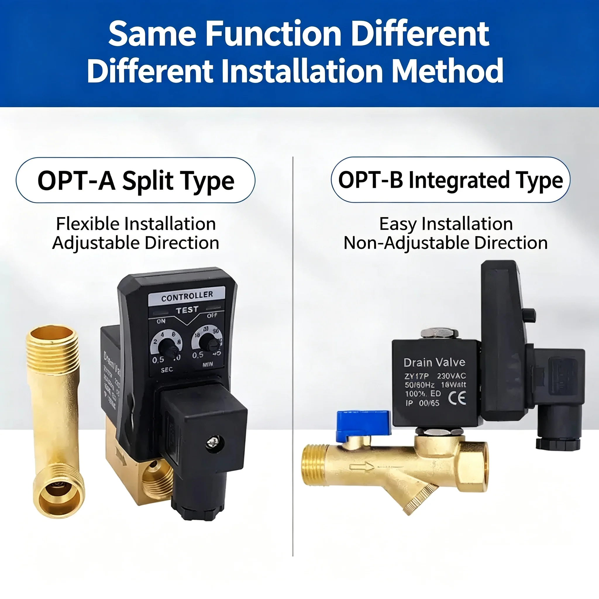gas storage tank automatic drain valve,electromagnetic air compressor timer drain valve YICHENG PNEUMATIC Electronic drain valve