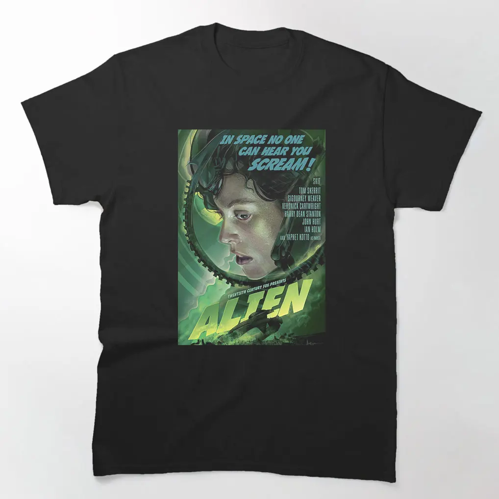 

80s vintage Horro movie Alien Graphic clothes 0731 Ripley Sacry sic fi Space Monster Xenomorph Gift T shirt All size Tops S-6XL