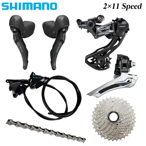 SHIMANO GRX RX600 Hydraulic Disc Brake DUAL CONTROL LEVER 2x11 Speed Groupset BR-RX400 RX810 Rear/Front Derailleur HG700 11-34T