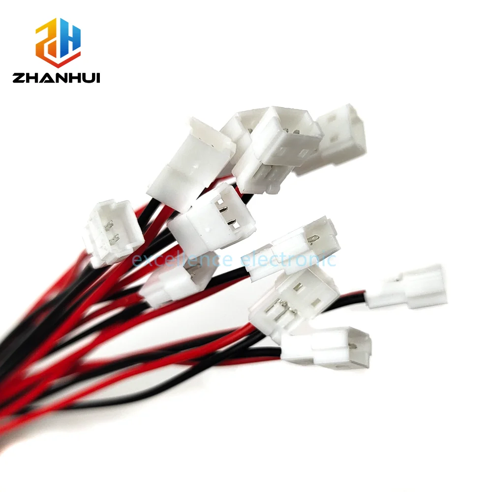 5/10 Pairs JST ZH 1.5mm Pitch 2-Pin Male-Female Connector Cable Harness - 24AWG 150mm Red/Black Wires for PCB/Battery/Sensor