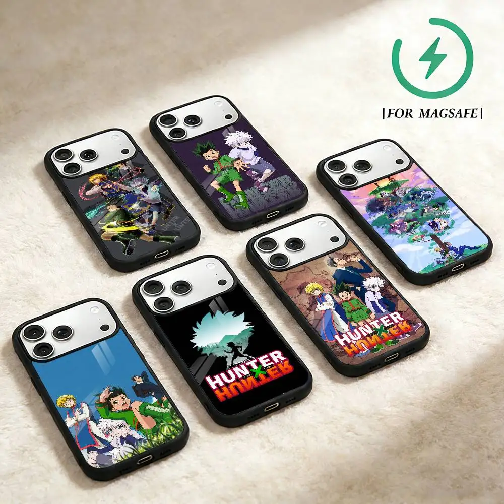 

Anime H-Hunter X Hunter Phone Case For iPhone 17 16 15 14 13 12 Pro Max Plus for Magsafe Mirror Wireless Magnetic Cover