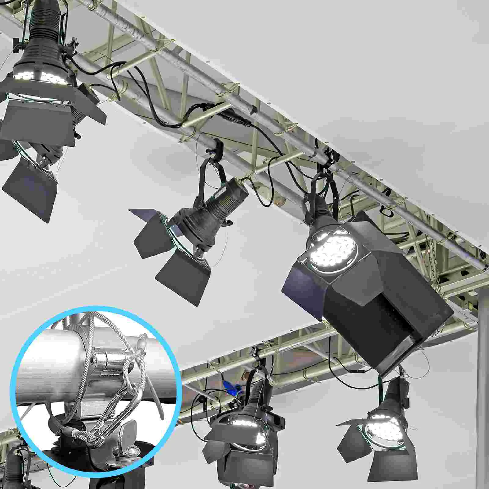 Kunci tali kawat Carabiner baja tahan karat kunci kabel tali pengaman untuk lampu panggung kunci kabel keselamatan baja tahan karat