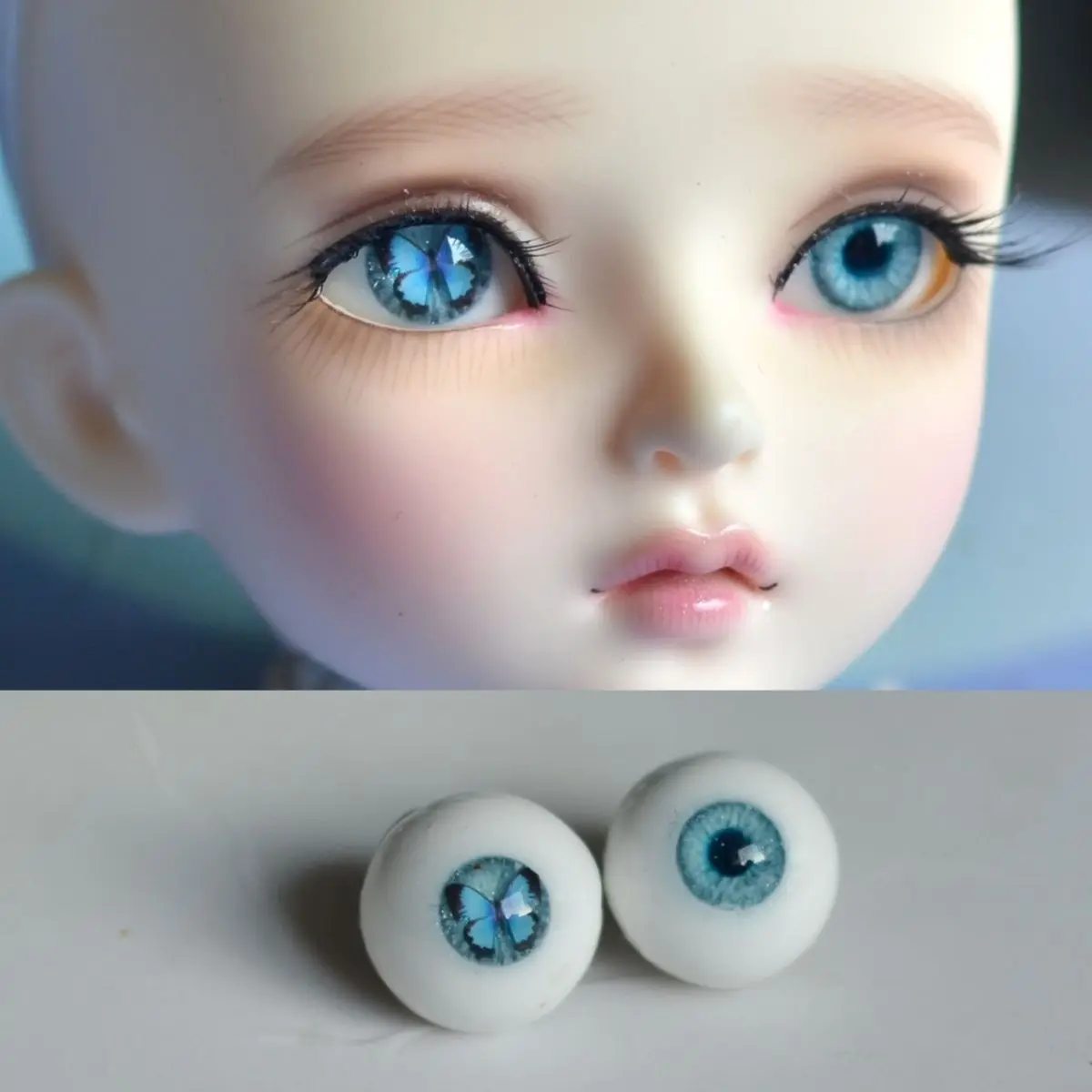 New 10/12/14/16/18mm Doll's Eyes for 1/3 1/4 1/6 Bjd Doll OB11 Plaster Eyeball Girl Toys Dress Up Doll Accessories, No Doll