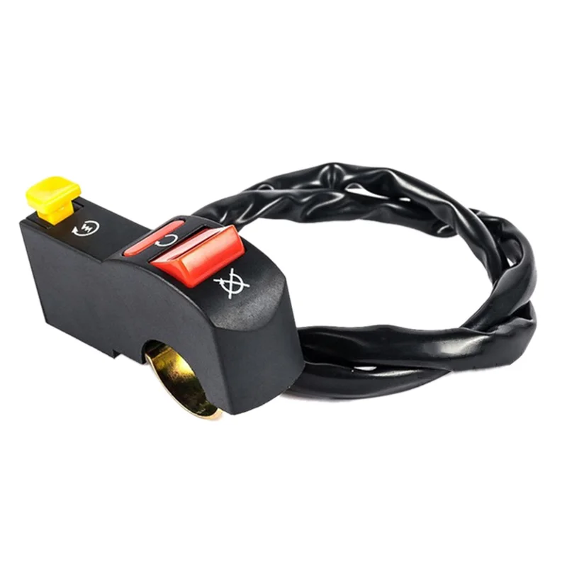 1 Pcs Moto Electric Start Stop on Off Button Kill Handlebar Switch for Motorcycle Dirt Atv Quad Bike Fit 7/8\